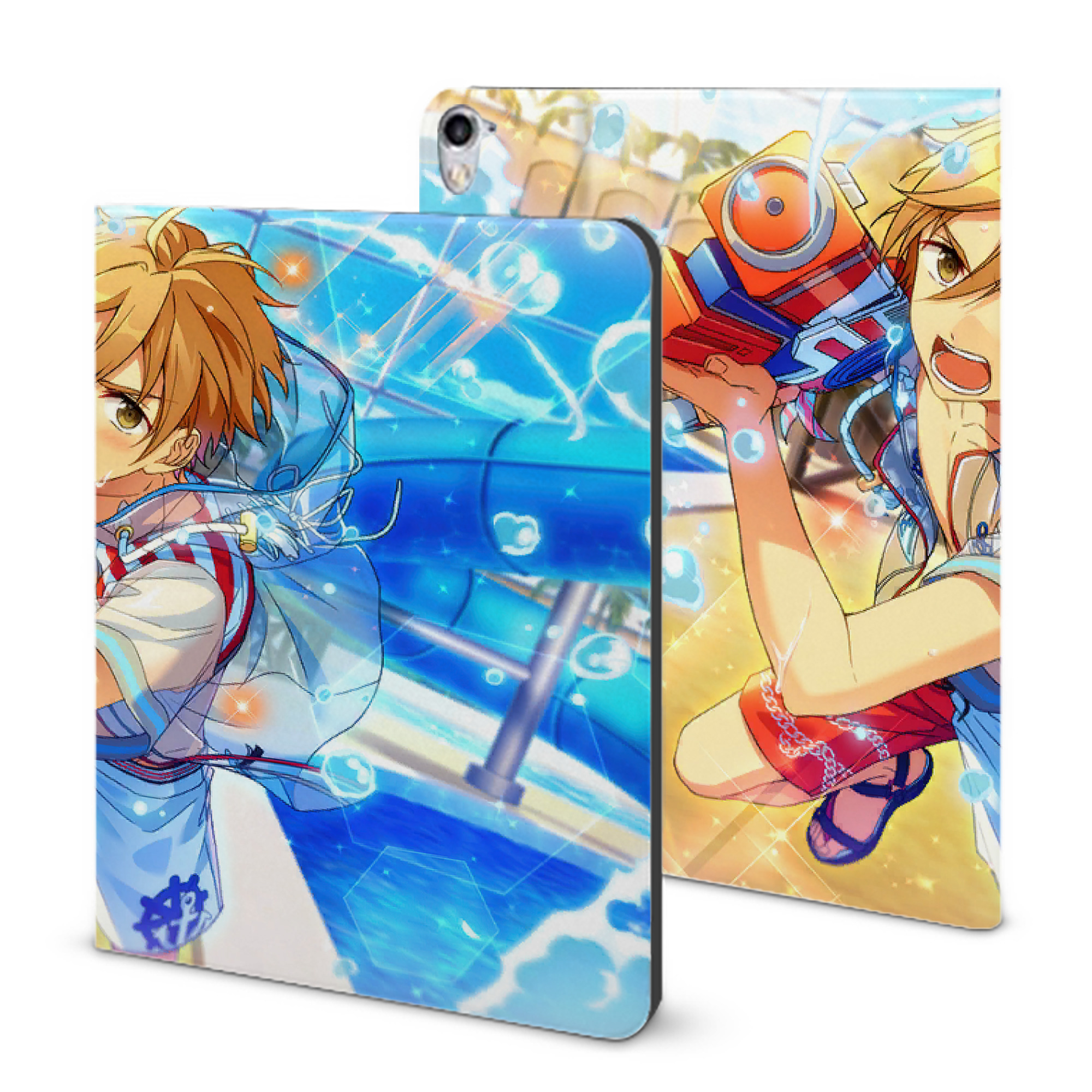 （画像用） あんさんぶるスターズ! Ensemble Stars IPad ケース ブック型 PUレザー TPU 耐衝撃 軽量 薄型 ペン収納なし 全面保護 IPad 各モデル対応